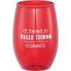 Plastic Stemless Wine Cups Red